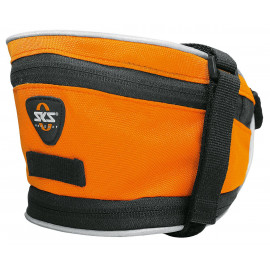 Sks сумка под седло base bag xl, обьём: 1,4 л, крепление с помощью ремешка, оранжевая