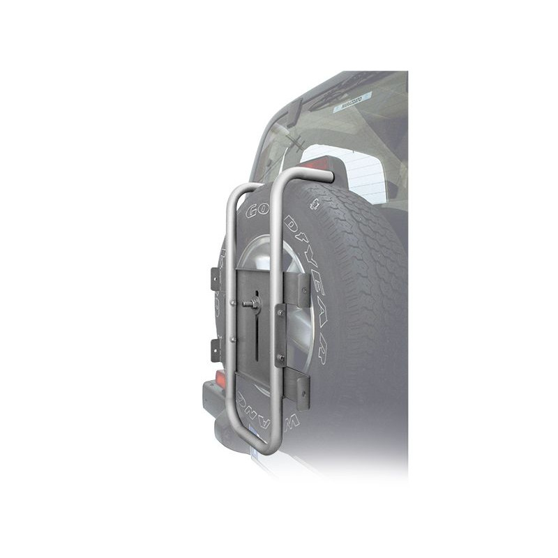 Peruzzo автобагажник на запаску stelvio (основа), алюминий, труба d:30 мм, цвет: серый, упаковка-термоплёнка