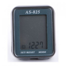 Велокомпьютер as-825 проводной. 11 функций: скорость /режим сканирования /время /пройденное расстояние/одометр /максимальная скорость /средняя скорость /часы /каденс /счётчик калорий /секундомер. цвет: чёрный