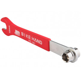 Bike hand yc-161 ключ для педалей 14/15мм накидной + 15мм шлицевой