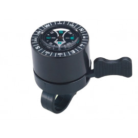 Звонок jh-500b/b с компасом, d:40мм. материал: алюминиевый купол и пластиковая база. цвет: чёрный.