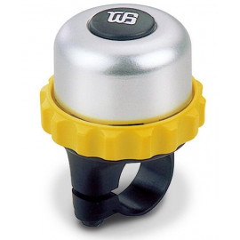 Звонок поворотный yws-662a, d:42м. материал: алюминиевый купол, пластиковая база. цвет: желтый/серебристый/чёрный.