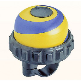 Звонок поворотный yws-666a,  d:47м. материал: алюминиевый купол и пластиковая база. цвет: синий/жёлтый/чёрный