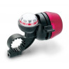 Звонок с компасом yws-670a, d:42мм. материал: алюминиевый купол, пластиковая база. цвет: черный/розовый.